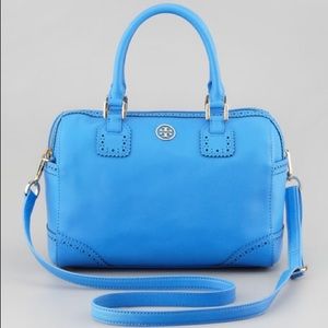 Burch Baby Blue Robinson Satchel Saffiano Leather